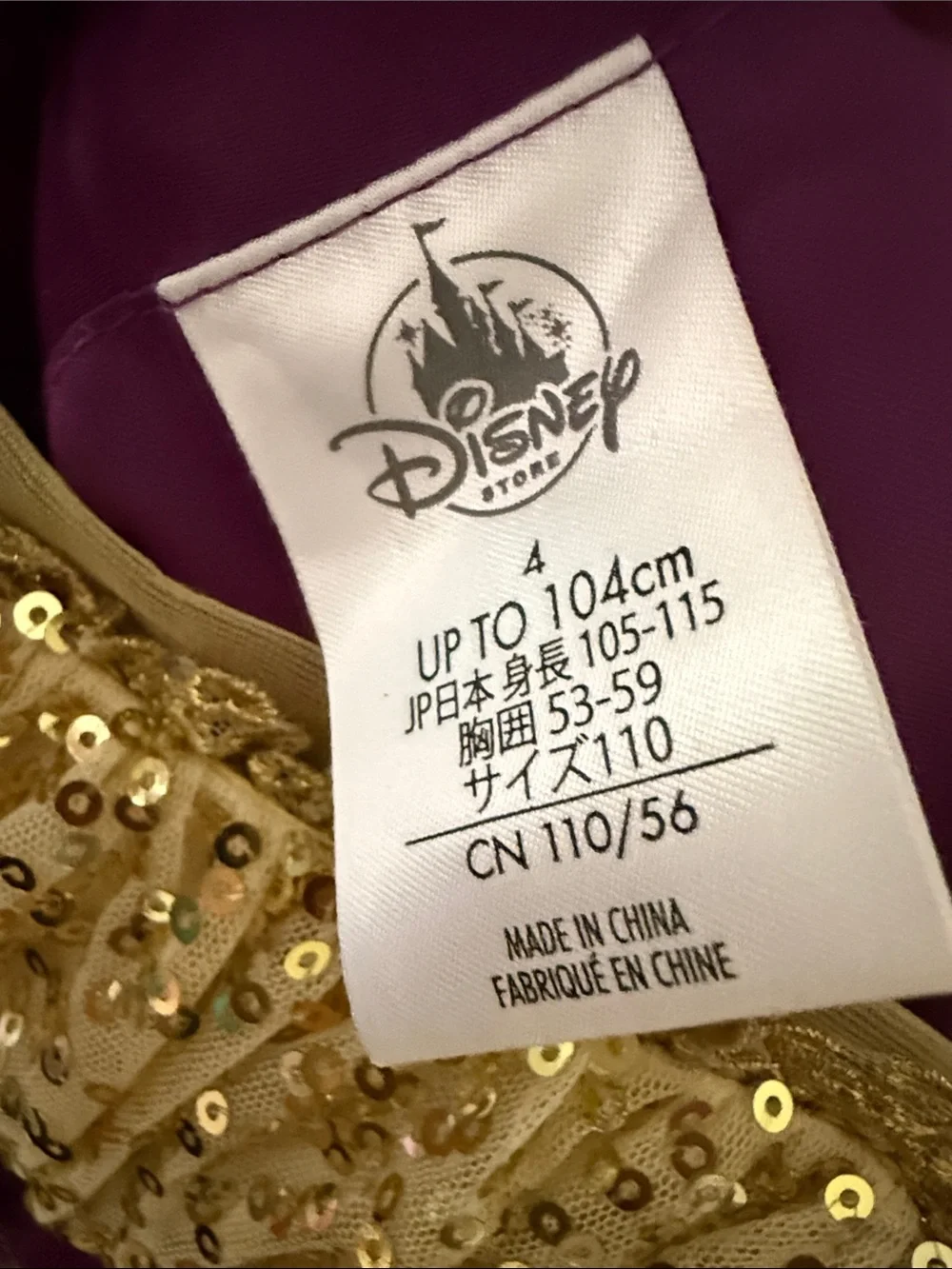Disney Store Deluxe Rapunzel size 4 Dress